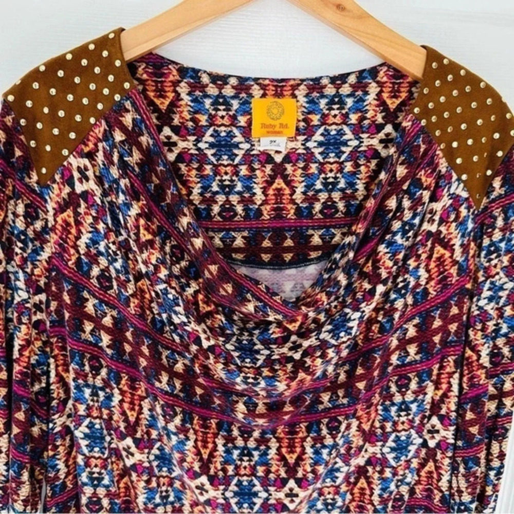 Ruby Rd Woman Plus Size 2x Cowl Neck Long Sleeve … - image 4